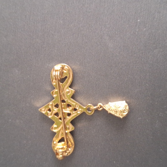 Elegant Gold and Silver Brooch - Picture 3 of 3